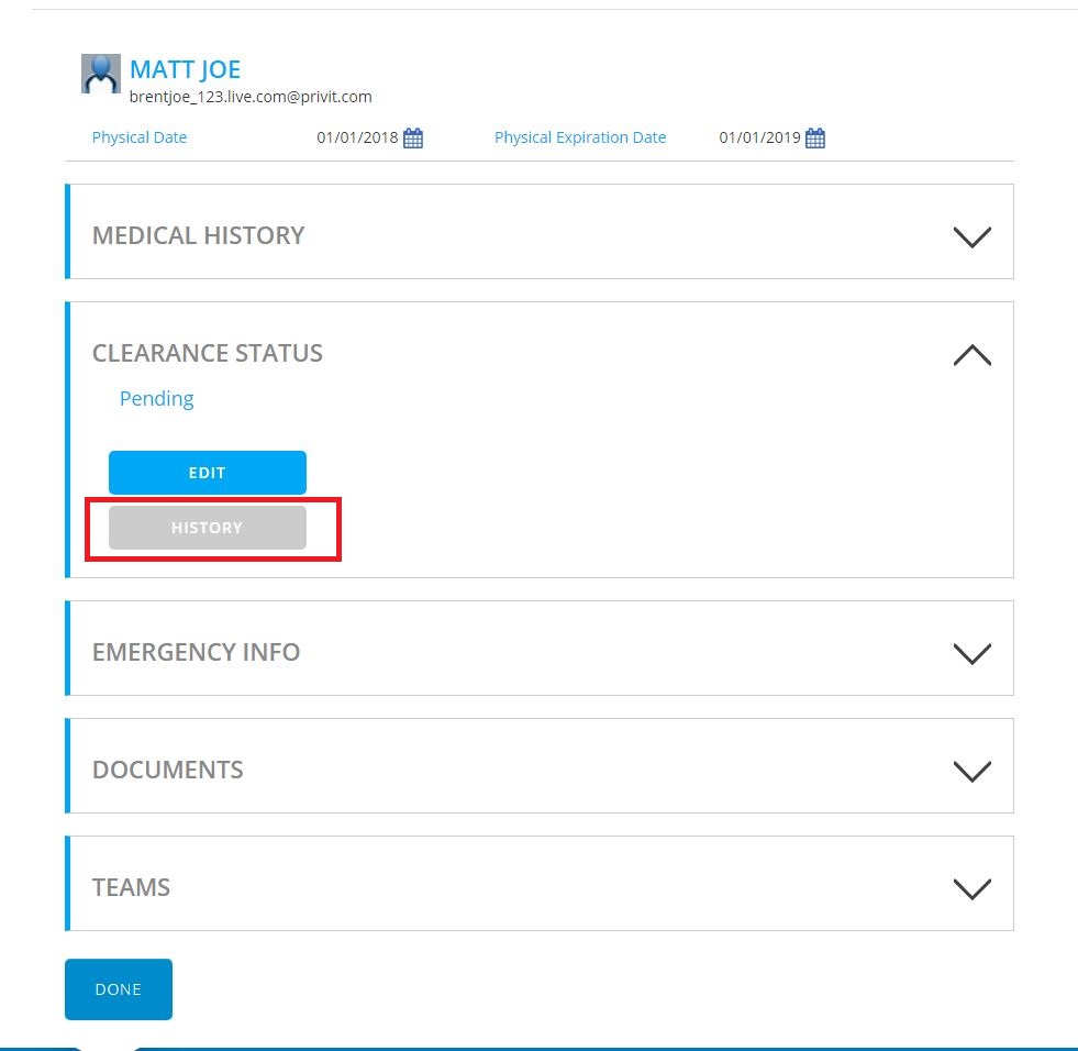 Clearance Status – Help Center