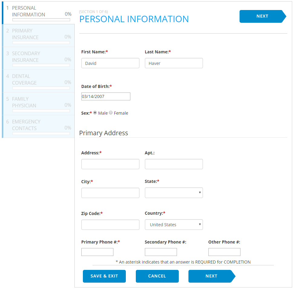 personal details – help center